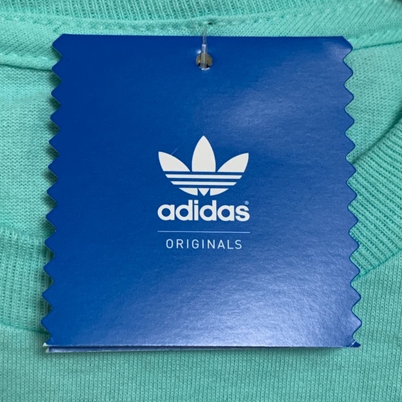 Adidas Originals Box Stack Logo Celadon T-Shirt - Teal - Picture 5 of 5